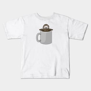 Sloth in a Mug Kids T-Shirt